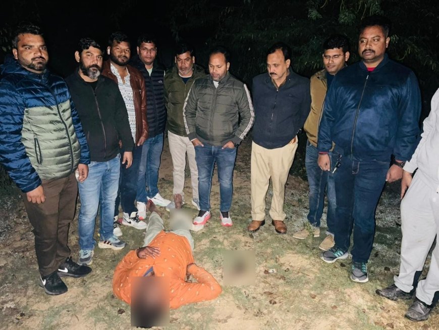 पुलिस ने गौकशी करने वाले दो अपराधियों का किया हाफ इनकाउंटर