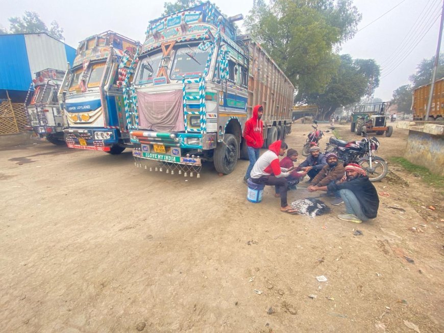 ट्रक चालकों की हड़ताल से नही हुई हरी मटर की ख़रीद