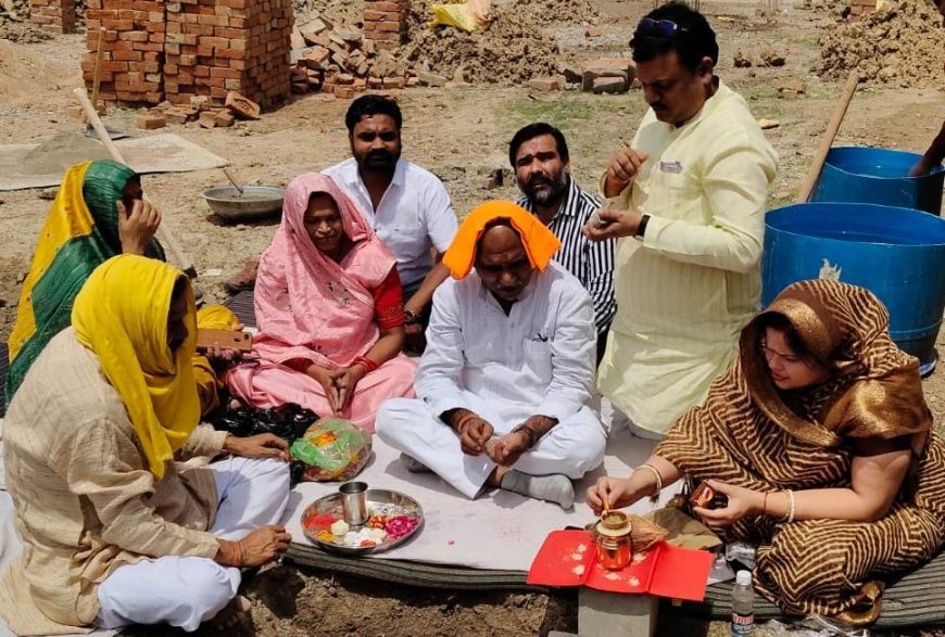 मुख्यमंत्री नगर सृजन योजना के तहत कल्याण मंडप का हुआ भूमि पूजन